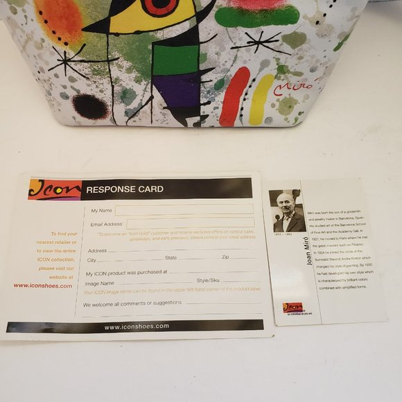 Joan Miro Singing Fish Abstract Surrealism Shoulder Bag Purse Handbag - Picture 8 of 11